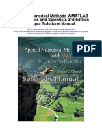 Applied Numerical Methods Wmatlab For Engineers and Scientists 3rd Edition Chapra Solutions Manual