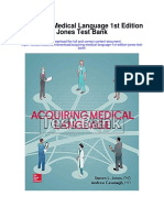 Acquiring Medical Language 1st Edition Jones Test Bank