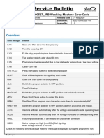 TSB 20200527 - IFB Washing Machine Error Code