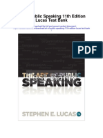 Art of Public Speaking 11th Edition Lucas Test Bank