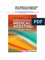 Administrative Medical Assisting 8th Edition French Solutions Manual