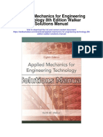 Applied Mechanics For Engineering Technology 8th Edition Walker Solutions Manual