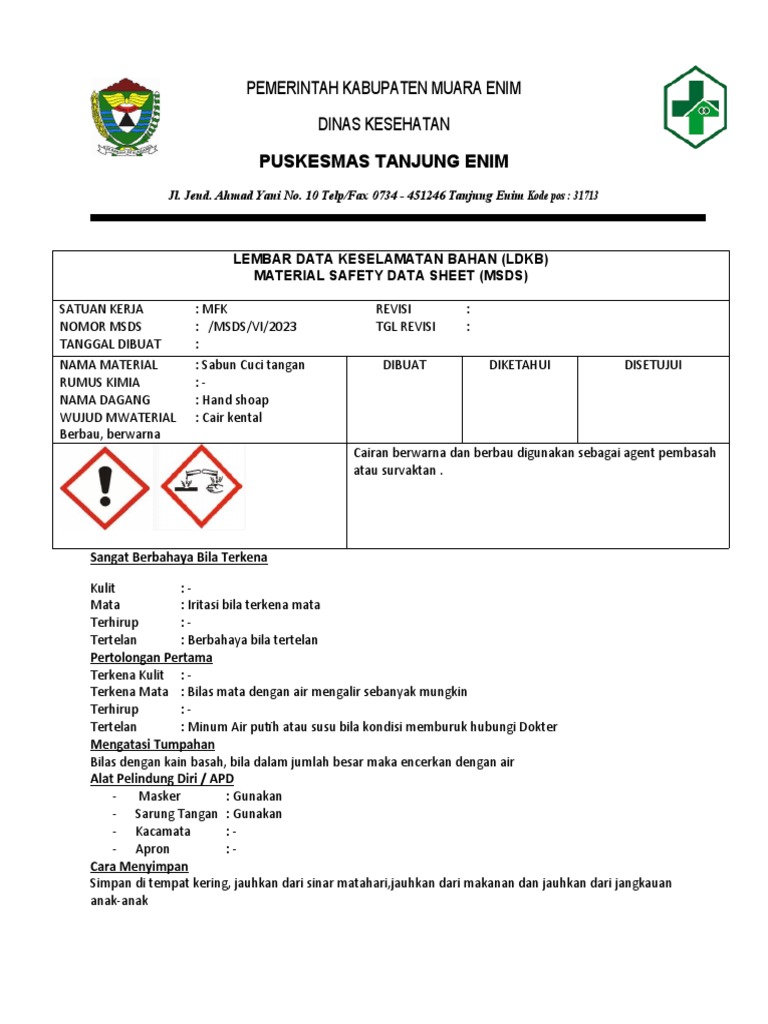 MSDS LAB Handsoap PDF