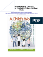 Childs World Infancy Through Adolescence 13th Edition Martorell Test Bank