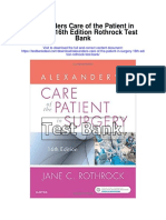 Alexanders Care of The Patient in Surgery 16th Edition Rothrock Test Bank
