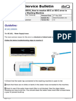 TSB 20200518 - How To Resolve 4E or 5E Error in Samsung Washing Machine