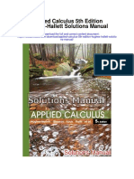 Applied Calculus 5th Edition Hughes Hallett Solutions Manual