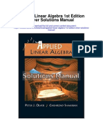 Applied Linear Algebra 1st Edition Olver Solutions Manual