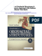 Anatomy of Orofacial Structures A Comprehensive Approach 8th Edition Brand Test Bank