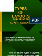 Types Layouts: For Printed Advertisements