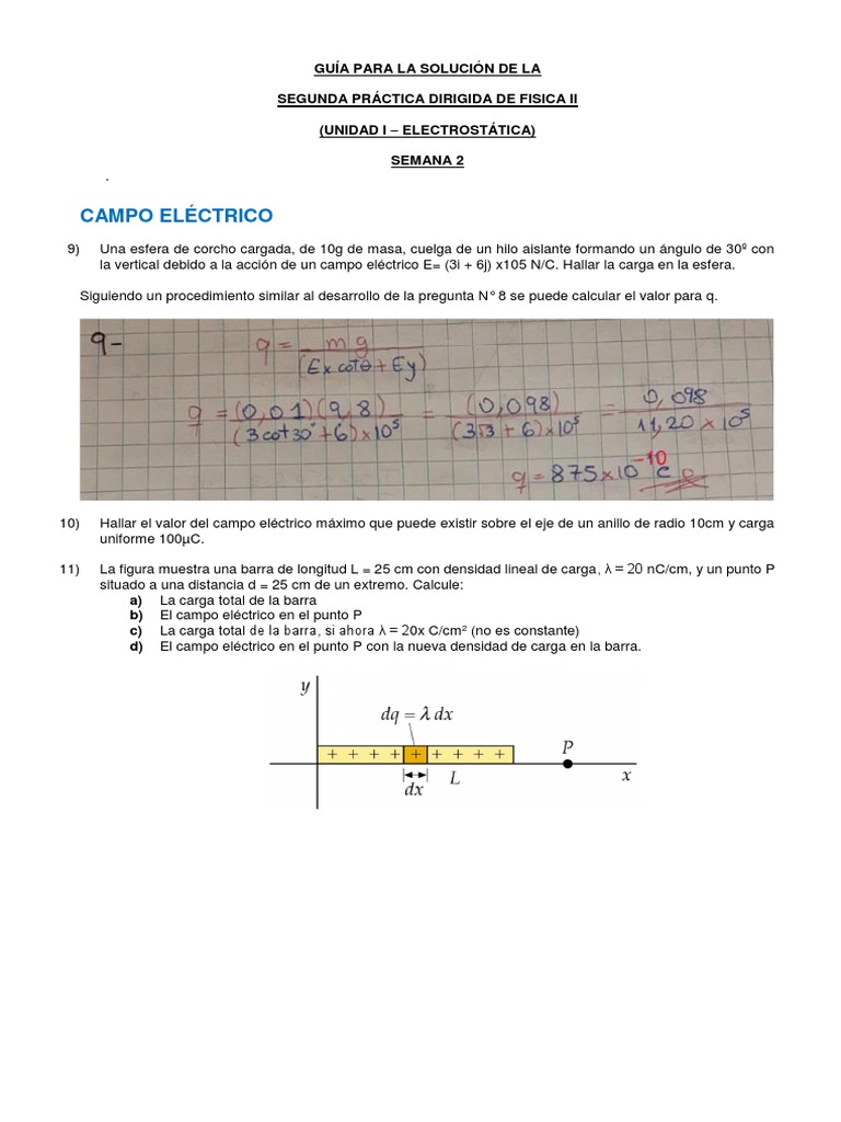 GUIA PARA LA SOLUCION - 2da Práctica Dirigida - PARTE 2 | PDF | Campo ...