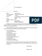 Surat Lamaran Kerja Dan CV PDF