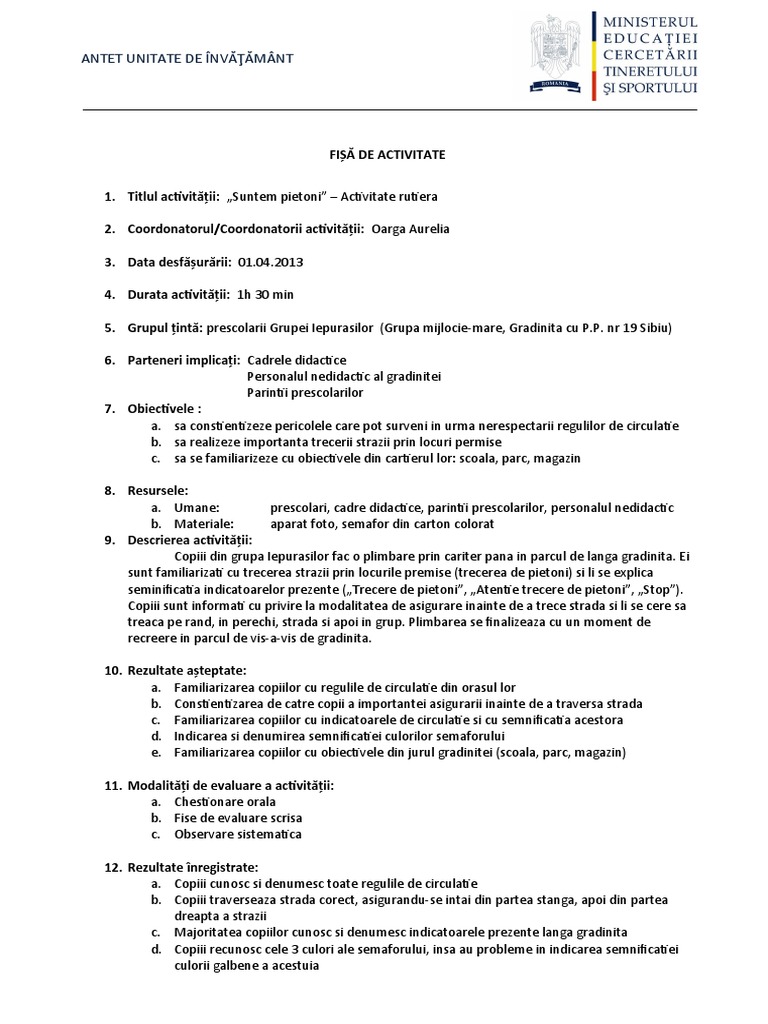 Fisa de Activitate Să Ştim Mai Multe, Să Fim Mai Buni | PDF