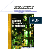 Applied Strength of Materials 5th Edition Mott Solutions Manual