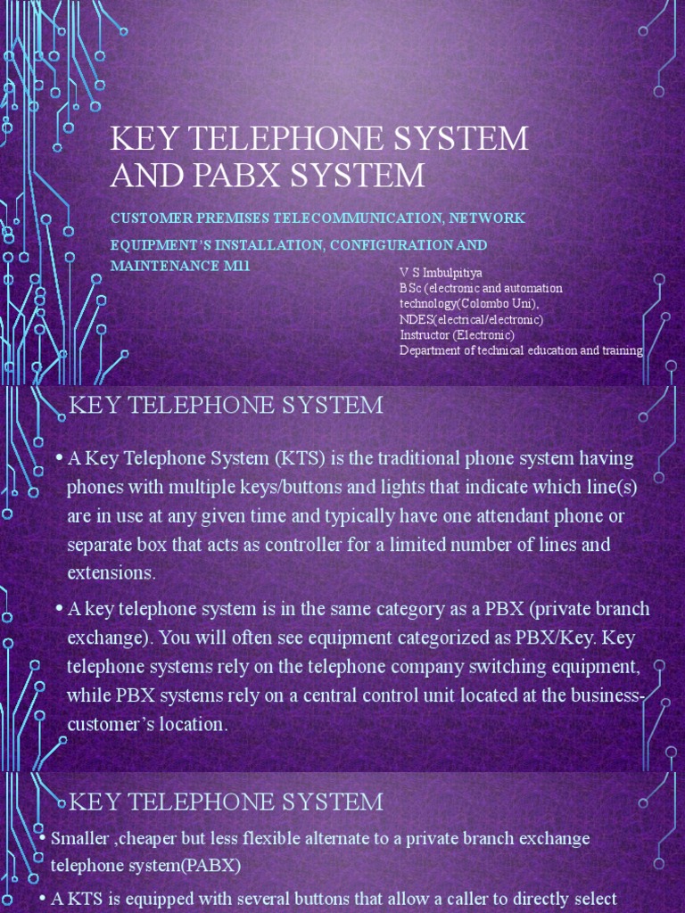 Key Telephone System and PABX PDF Telephone Voice Over Ip