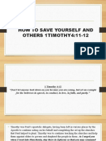 How To Save Yourself and Others 1timothy4