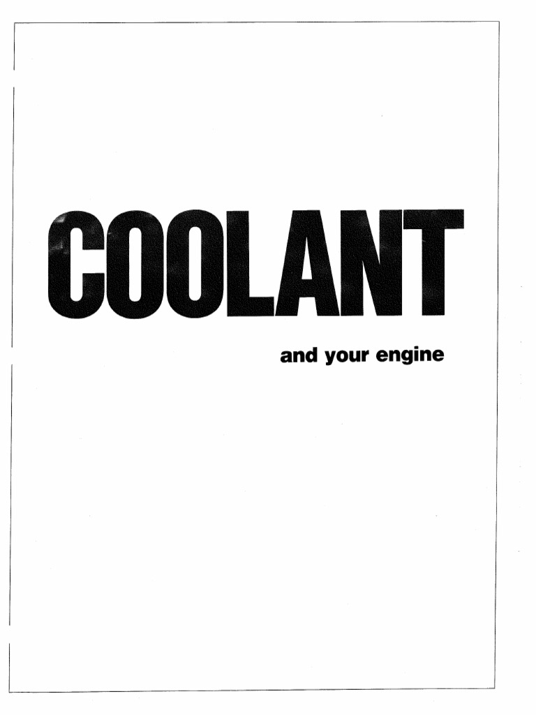 Coolant and Engine | PDF