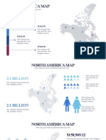 North America Population Infographic Presentation Blue Variant