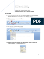 Nota Ms Word Table and Mail Merge