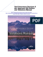 Auditing and Assurance Services A Systematic Approach 8th Edition Messier Solutions Manual