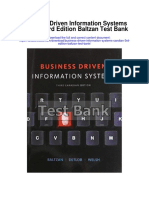 Business Driven Information Systems Candian 3rd Edition Baltzan Test Bank