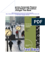 Contemporary Corporate Finance International Edition 12th Edition Mcguigan Test Bank