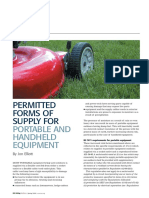 Permitted Forms of Supply For Portable Handheld Equipment