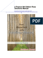 Corporate Finance 9th Edition Ross Solutions Manual