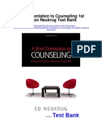 Brief Orientation To Counseling 1st Edition Neukrug Test Bank
