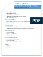 António Francisco Kawalela Praia: Curriculum Vitae