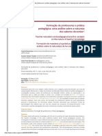 Formação de Professores e Prática Pedagógica - Uma Análise Sobre A Natureza Dos Saberes Docentes