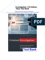 Criminal Investigation 11th Edition Hess Test Bank