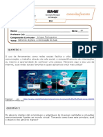 Atividade 12 - EJA - Português - 8 Série - Gêneros Digitais, A Renovação Textual