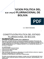 Constitucion Politica Del Estado Plurinacional de Bolivia: Lic. David Gonzales