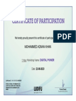 4-5-13-15-2-9-0465006 - Digital Power - Participation Certificate