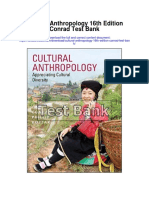 Cultural Anthropology 16th Edition Conrad Test Bank