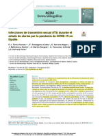 Infecciones de Transmisión Sexual (ITS) Durante El Estado de Alarma Por La Pandemia de COVID-19 en Espa Na