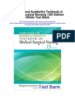 Brunner and Suddarths Textbook of Medical Surgical Nursing 13th Edition Hinkle Test Bank