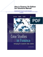 Case Studies in Finance 7th Edition Bruner Solutions Manual