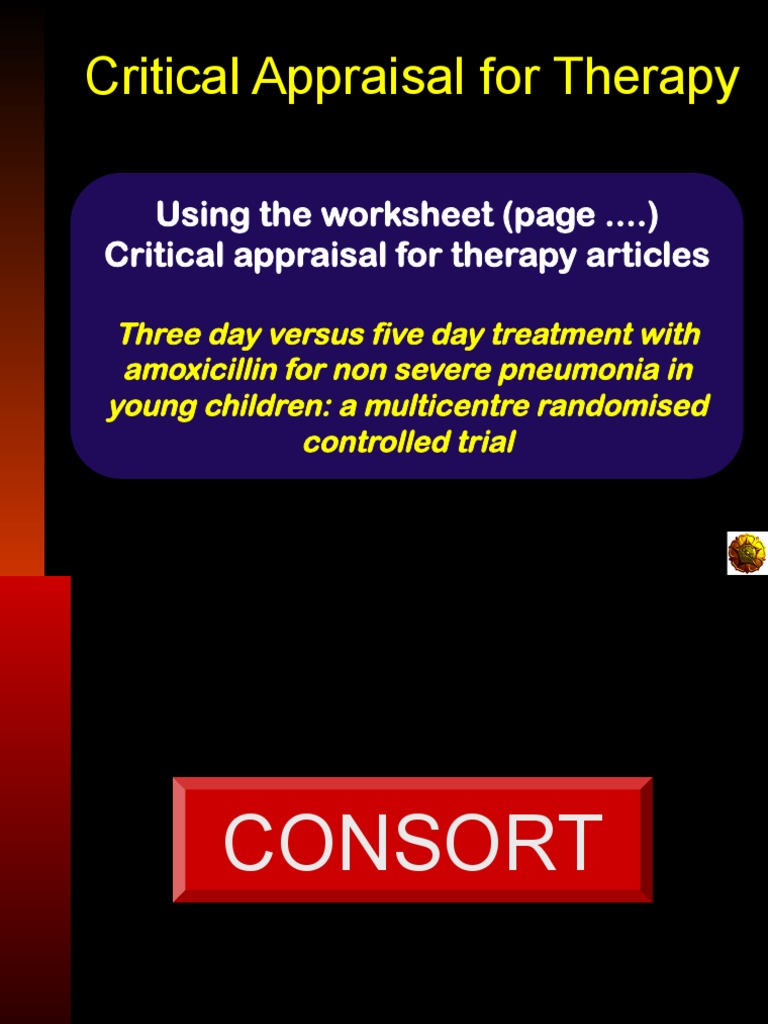 RCT CONSORT-Critical Appraisal | PDF | Randomized Controlled Trial ...