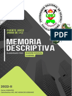 Memoria Descriptiva-Puente - Trabajo de Investigacion