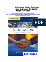 Cengage Advantage Books Business Law Text and Exercises 8th Edition Miller Test Bank