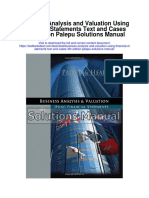 Business Analysis and Valuation Using Financial Statements Text and Cases 4th Edition Palepu Solutions Manual