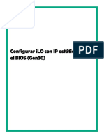 Configurar iLO con IP estática desde el BIOS (Gen10)