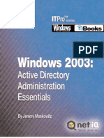 Backup, Restore, and Recovery For Windows Server 2003 and Active Directory