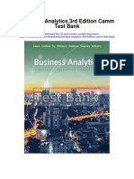 Business Analytics 3rd Edition Camm Test Bank