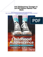 Childhood and Adolescence Voyages in Development 6th Edition Rathus Test Bank