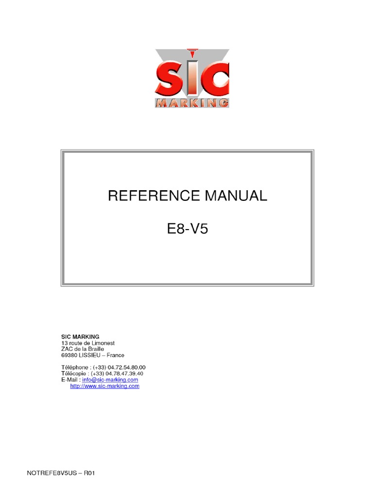 REFERENCE MANUAL E8-V5 - PDF | PDF