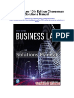 Business Law 10th Edition Cheeseman Solutions Manual