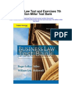 Business Law Text and Exercises 7th Edition Miller Test Bank